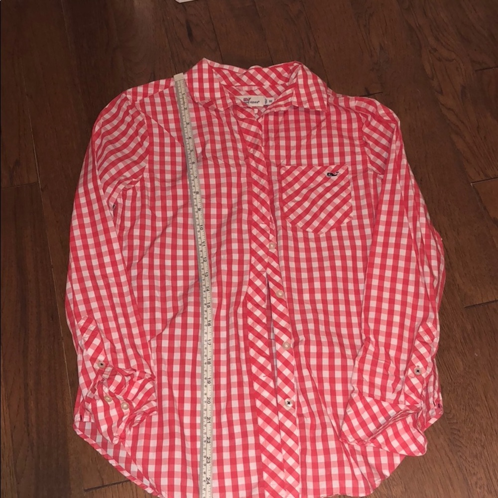 Vineyard Vines 🐳 gingham button down sz 00